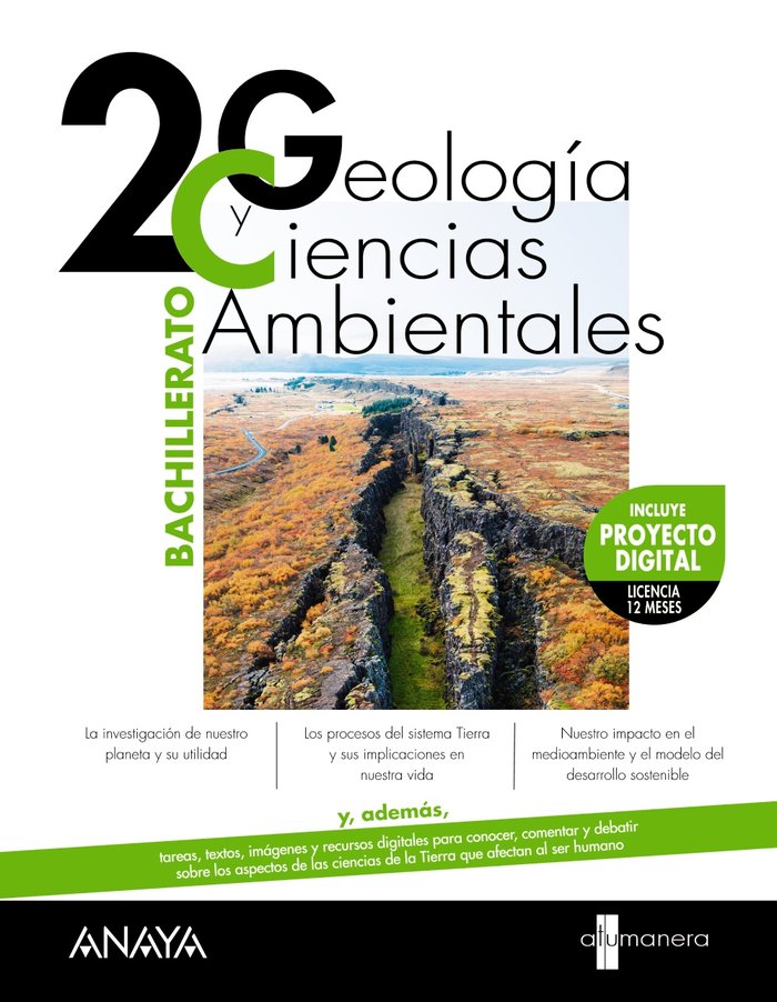 GEOLOGÍA Y CIENCIAS AMBIENTALES 2. - BACHILLERATO - A TU MANERA