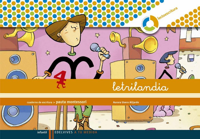 EI - CUAD ESCRITURA 4 PAUTA ESPIRAL MONTESSORI - LETRILANDIA
