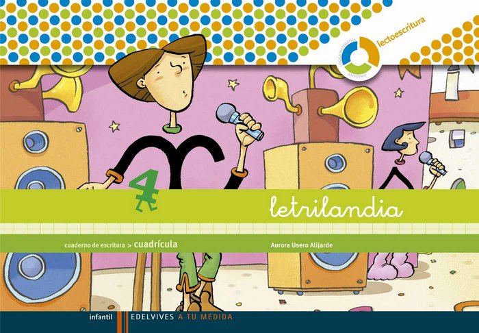 EI - CUAD ESCRITURA 4 CUADRICULA ESPIRAL MONTESSORI - LETRILANDIA