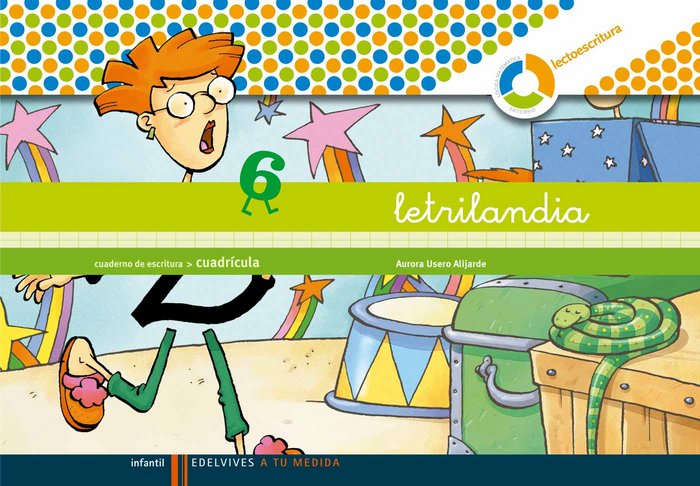 EI - CUAD ESCRITURA 6 CUADRICULA ESPIRAL MONTESSORI - LETRILANDIA