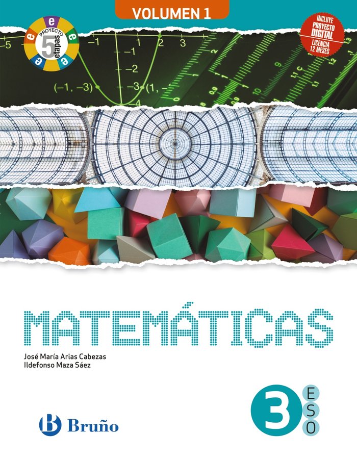MATEMÁTICAS 3 ESO 3 VOLÚMENES PROYECTO 5 ETAPAS