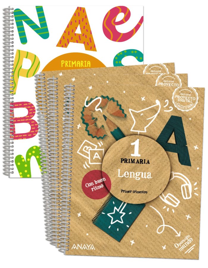 LENGUA 1. CON BUEN RITMO. (INCLUYE PUNTO DE LECTURA 1.). OPERACIÓN MUNDO - CON BUEN RITMO. PRIMARIA