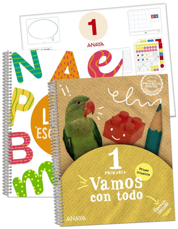 VAMOS CON TODO 1. PRIMER TRIMESTRE. + PUNTO DE LECTURA 1 + MATERIAL MANIPULATIVO. OPERACIÓN MUNDO. PRIMARIA