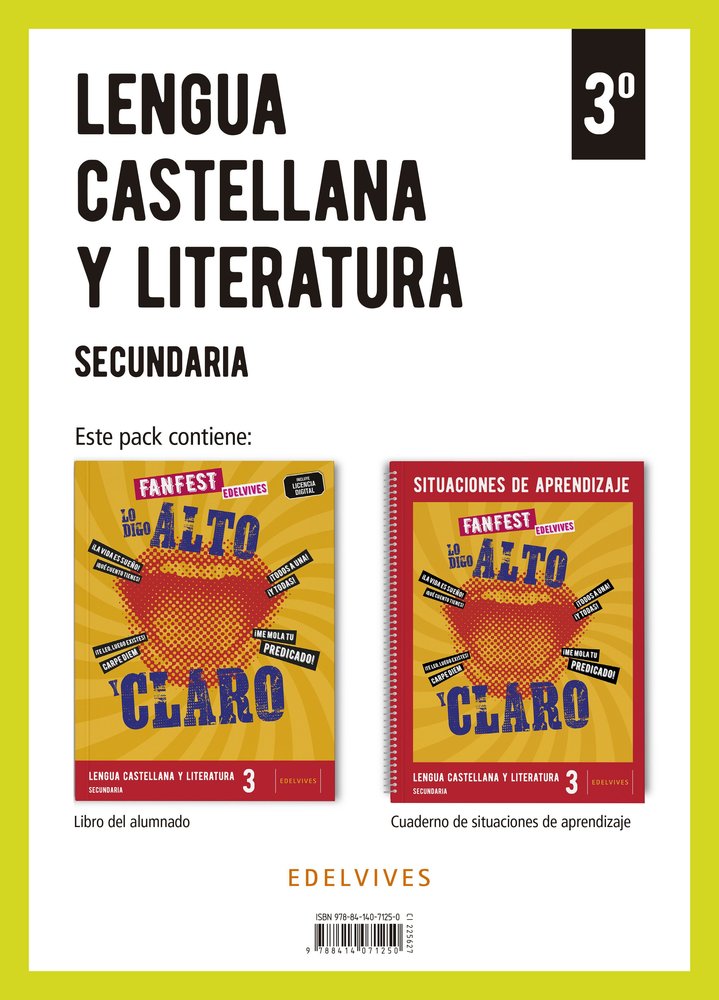 ESO 3 - LENGUA CASTELLANA Y LITERATURA + CUAD SITUACIONES APRENDIZAJE