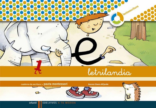 [9788426371393] EI - CUAD ESCRITURA 1 PAUTA ESPIRAL MONTESSORI - LETRILANDIA