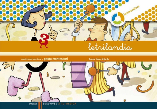 [9788426371416] EI - CUAD ESCRITURA 3 PAUTA ESPIRAL MONTESSORI - LETRILANDIA