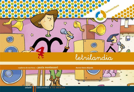 [9788426371423] EI - CUAD ESCRITURA 4 PAUTA ESPIRAL MONTESSORI - LETRILANDIA