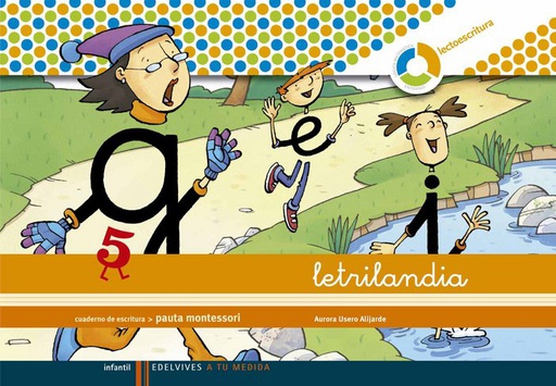 [9788426371430] EI - CUAD ESCRITURA 5 PAUTA ESPIRAL MONTESSORI - LETRILANDIA