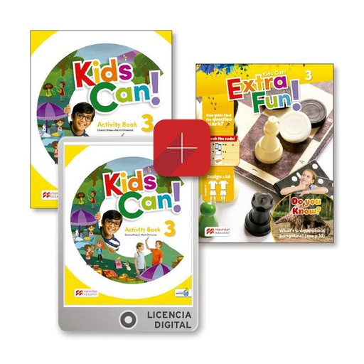 [9781380052872] EP 3 - KIDS CAN! 3 WB (+EXTRAFUN) EPACK