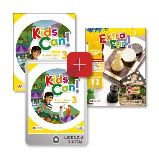 [9781380052933] EP 3 - KIDS CAN! 3 ESSENTIAL WB (+EXTRAFUN) EPACK