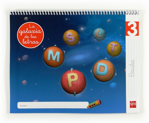[9788467554694] LECTOESCRITURA LA GALAXIA DE LAS LETRAS 4 AÑOS NIVEL 3 PAUTA 12