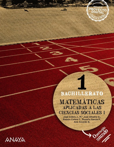 [9788414311141] MATEMÁTICAS APLICADAS A LAS CIENCIAS SOCIALES I. OPERACIÓN MUNDO. BACHILLERATO