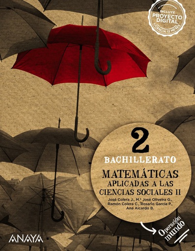 [9788414329597] MATEMÁTICAS APLICADAS A LAS CIENCIAS SOCIALES II. - 2º BACH - OPERACIÓN MUNDO