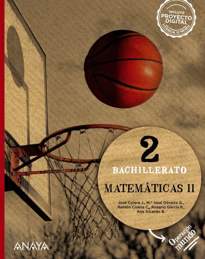 [9788414329573] MATEMÁTICAS II. - 2º BACH - OPERACIÓN MUNDO