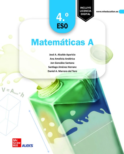 [9788448638085] MATEMÁTICAS A 4 ESO. EDICIÓN LOMLOE