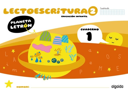 [9788491899587] PLANETA LETRÓN. LECTOESCRITURA. NIVEL 2. CUADERNO 1. CUADRÍCULA