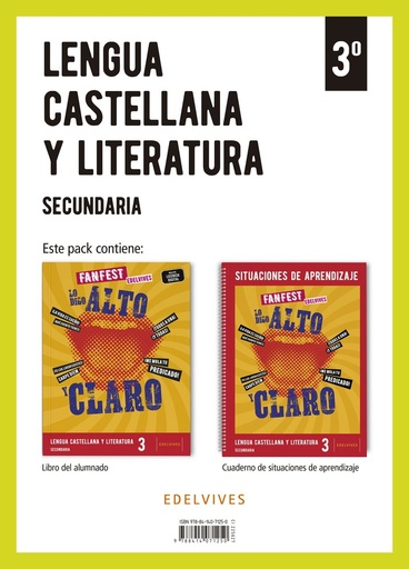 [9788414071250] ESO 3 - LENGUA CASTELLANA Y LITERATURA + CUAD SITUACIONES APRENDIZAJE
